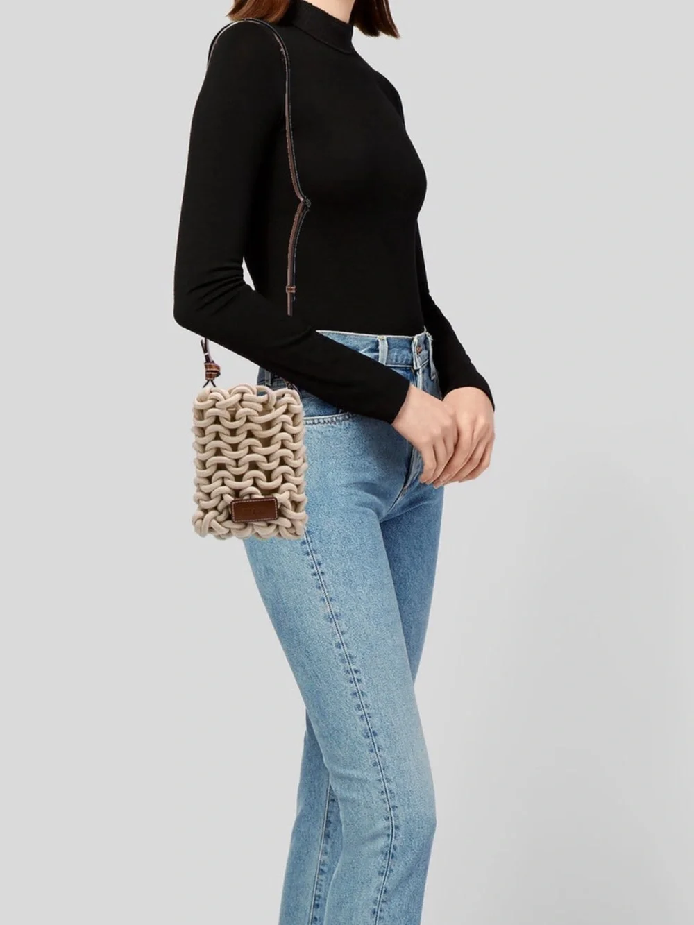 Staud Corda Chunky Knit Mini Crossbody Bag